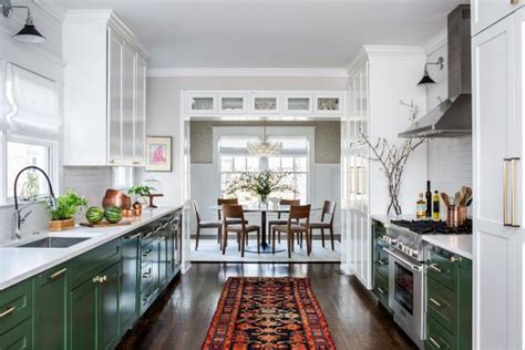 Contemporary Galley Kitchen With Green Cabinets | HGTV's 2019 Designer ...