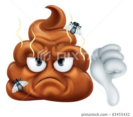 Angry Mad Dislike Hating Poop Poo Emoticon Emoji - Stock Illustration ...