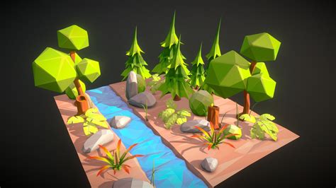 LowPoly Environment Set 001 - Buy Royalty Free 3D model by P3D ...