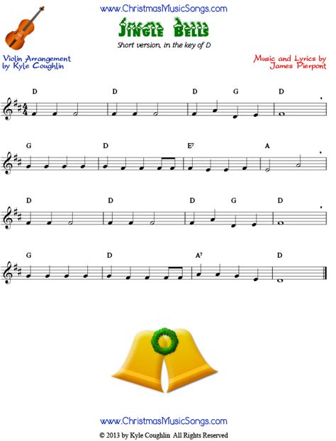 Jingle Bells Violin Sheet Music Beginner