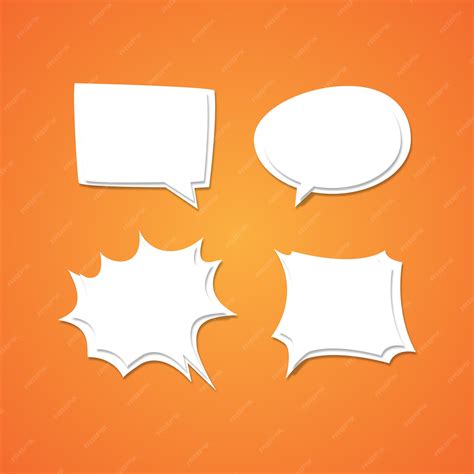 Premium Vector | Comic speech bubbles template in paper style