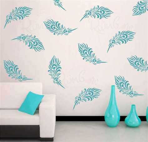 Peacock Wall Stencil