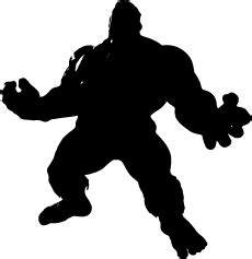 Superhero silhouette, Silhouette, Hulk