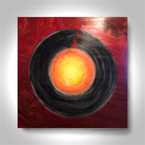 Mars and Venus Acrylic Abstract Painting 36 X 36 Enso Painting, Red ...