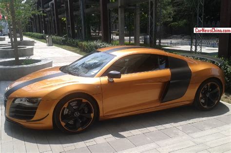 Audi R8 GT is Gold with a License in China - CarNewsChina.com