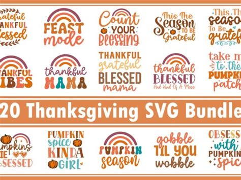 Thanksgiving SVG Bundle - Buy t-shirt designs