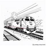 Amtrak Bnsf Trenes Tren Locomotive Ausmalen Chulos Coloring Tgv Sketch  sketch template