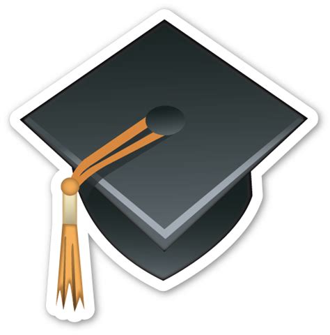 Download HD **this Sticker Is The Large 2 Inch Version That Sells - Emoji Graduation Cap ...