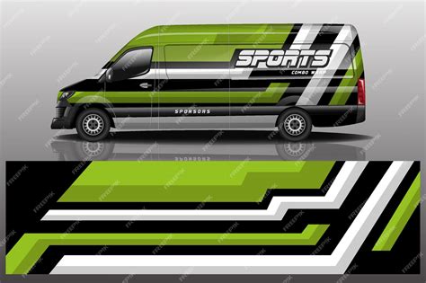 Premium Vector | Van car decal wrap design