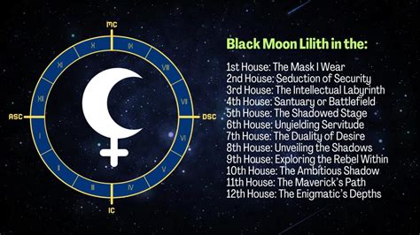 Black Moon Lilith Through the Signs and Houses (Part 2)