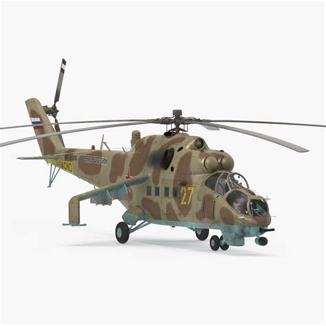 Russian Helicopter Mil Mi-24 Hind 3D Model 3D Model $149 - .max .c4d ...