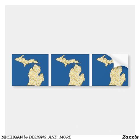 Michigan Bumper Stickers, Decals & Car Magnets - 182 Results | Zazzle ...