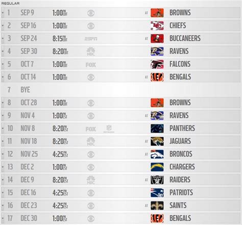 Full Schedule : r/steelers