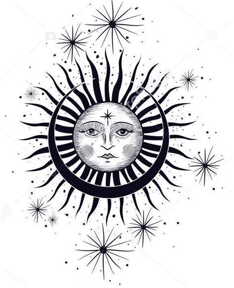 Tatouage maçonnique soleil lune étoiles | Tatoeages