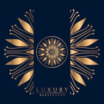 Premium Vector | A gold and black logo with the words luxury background.