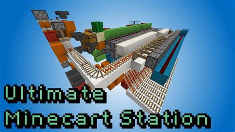 Minecraft: The Ultimate Minecart Station [15 destinations] - YouTube