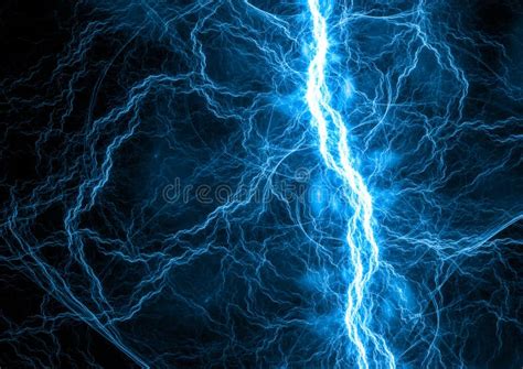 Blue electric lightning stock illustration. Illustration of electricity ...