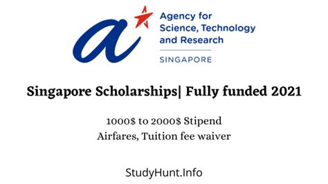 Singapore Government Scholarships| Fully funded 2021 - StudyHunt