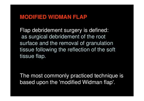 Modified widman flap