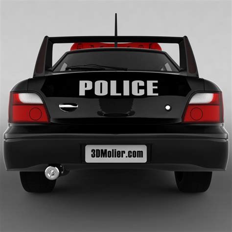 subaru impreza police car 3d model