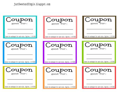 just Sweet and Simple: Mother's Day Coupons