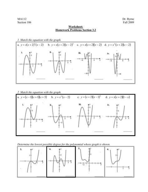 Graphing Polynomials Worksheet Algebra 2 — db-excel.com