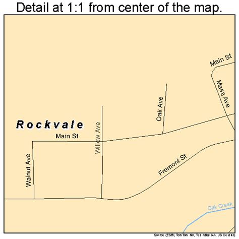 Rockvale Colorado Street Map 0864970