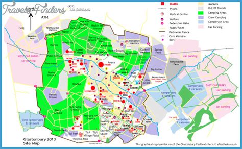 GLASTONBURY MAP - TravelsFinders.Com