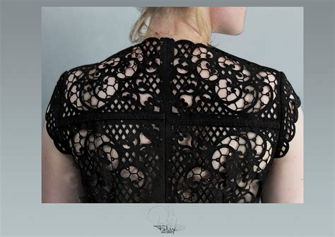 Laser-cut vintage leather in lace pattern on Behance