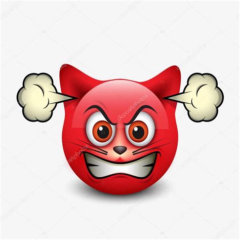 Angry cat emoji Stock Vector Image by ©I.Petrovic #129682680