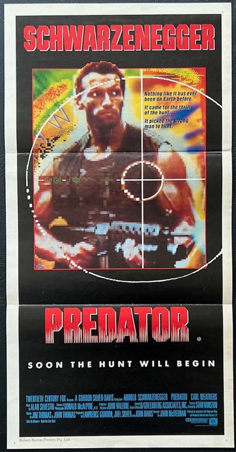 All About Movies - Predator Poster Original Daybill 1987 Arnold ...