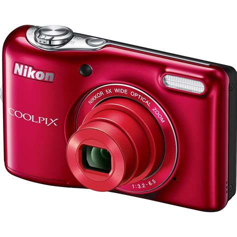 Nikon COOLPIX L32 Digital Camera (Red) 26482 B&H Photo Video