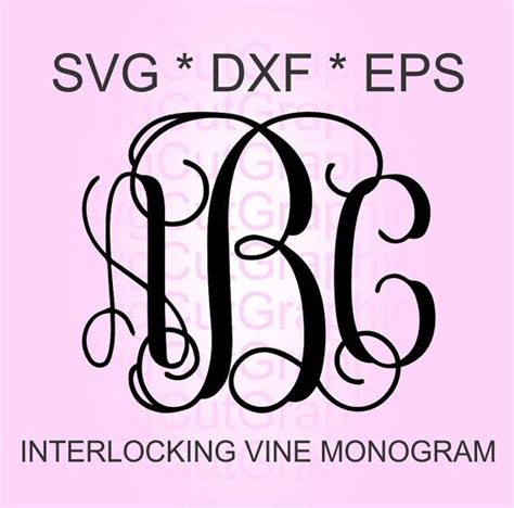 Free Svg Interlocking Vine Monogram Font Svg File Cut Cricut Sexiz Pix ...