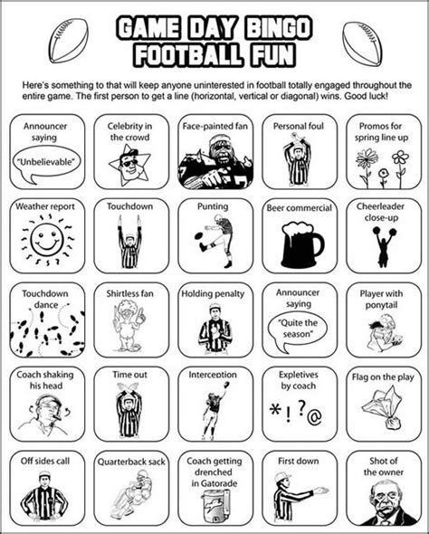 Super Bowl Party Printable Games - Create My Event