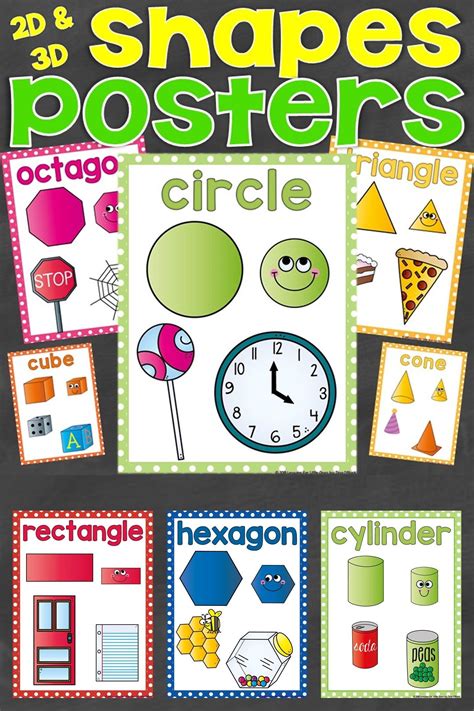 Shape Posters (2D Shapes & 3D Shapes) Classroom Decor Shape ...