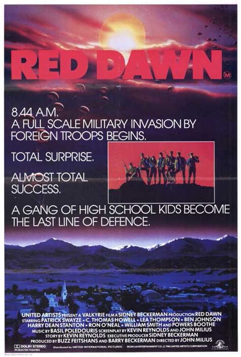 RED DAWN Movie POSTER 27x40 B Patrick Swayze C. Thomas Howell Harry ...