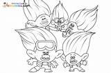Trolls Band Together Coloring Pages sketch template