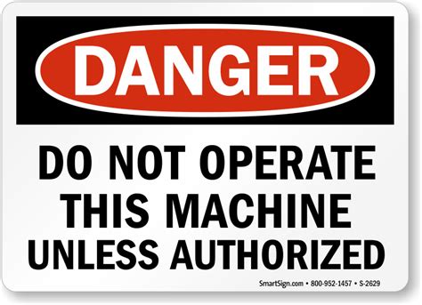 Do Not Operate Machinery Signs - MySafetySign.com