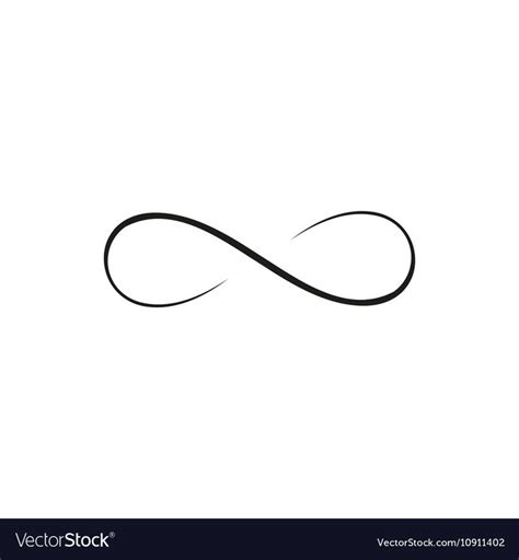 Infinity simple black icon on white background Vector Image , #AD, # ...