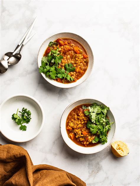 Vegan Moroccan Lentil Soup | Plant-Based Recipes by Ashley Madden