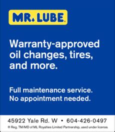 Mr Lube - Chilliwack, BC | Fraser Valley Local