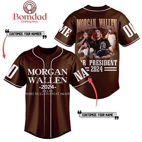 Morgan Wallen 2024 Make Mullets Great Again Personalized Baseball Jersey - Hearthtops Store