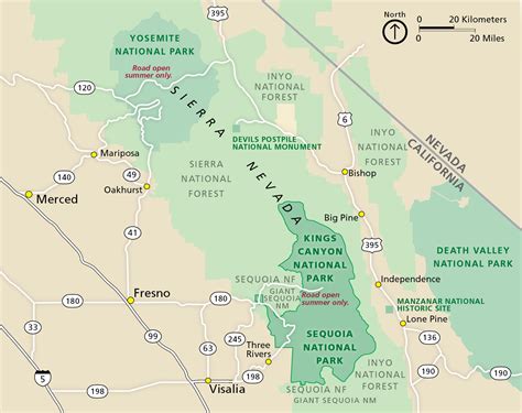 Driving Directions - Sequoia & Kings Canyon National Parks (U.S. National Park Service)