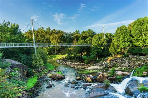 Liberty Bridge, Falls Park - Greenville, SC Photograph by Kyle Gutschow ...