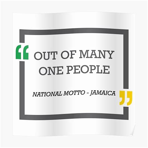 "Jamaica National Motto" Poster for Sale by identiti | Redbubble