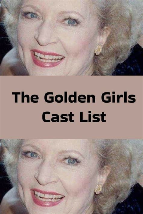 The Golden Girls Cast List | Golden girls, It cast, Actors & actresses