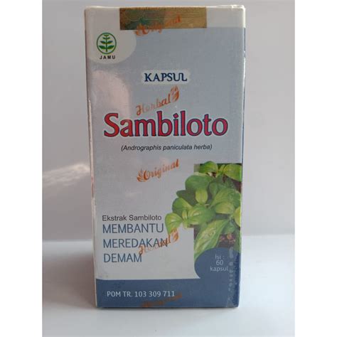 Jual Sambiloto Kapsul Sambiloto ekstrak sambiloto 60 kapsul | SOLUSI ATASI DEMAM | Shopee Indonesia