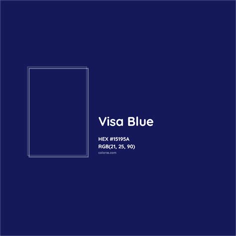 About Visa Blue Color - Color codes, similar colors and paints - colorxs.com