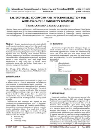 Saliency Based Hookworm and Infection Detection for Wireless Capsule Endoscopy Diagnosis | PDF