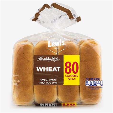 Healthy Life 8pk Wheat Hot Dog Buns - Lewis Bake Shop